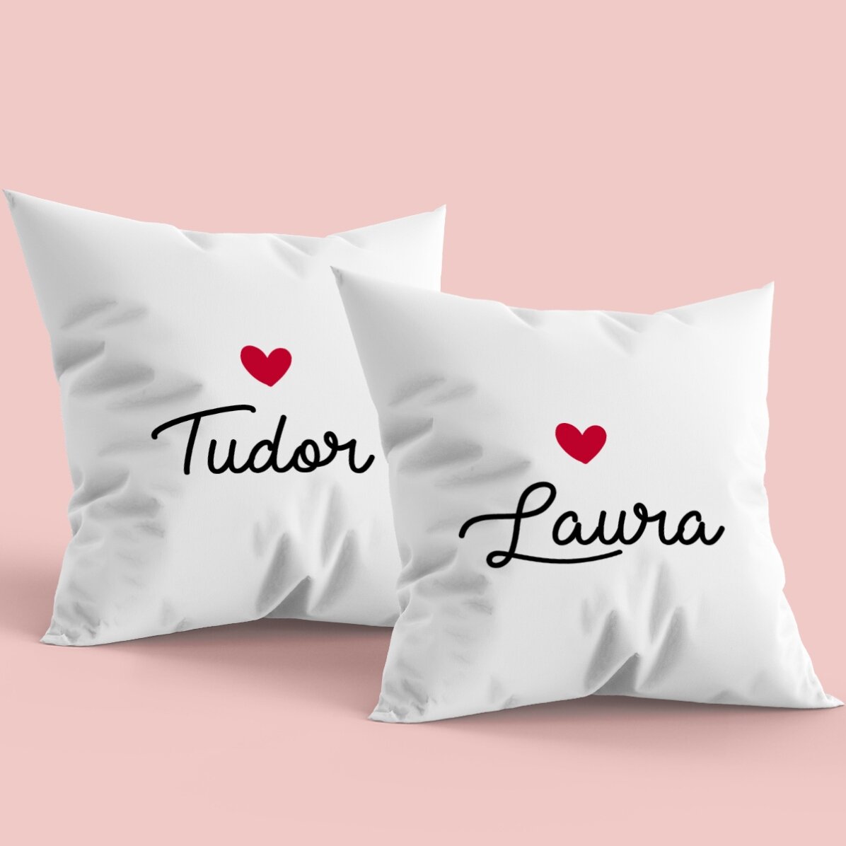 Sada 2 polštářů s vlastním jménem – Love
