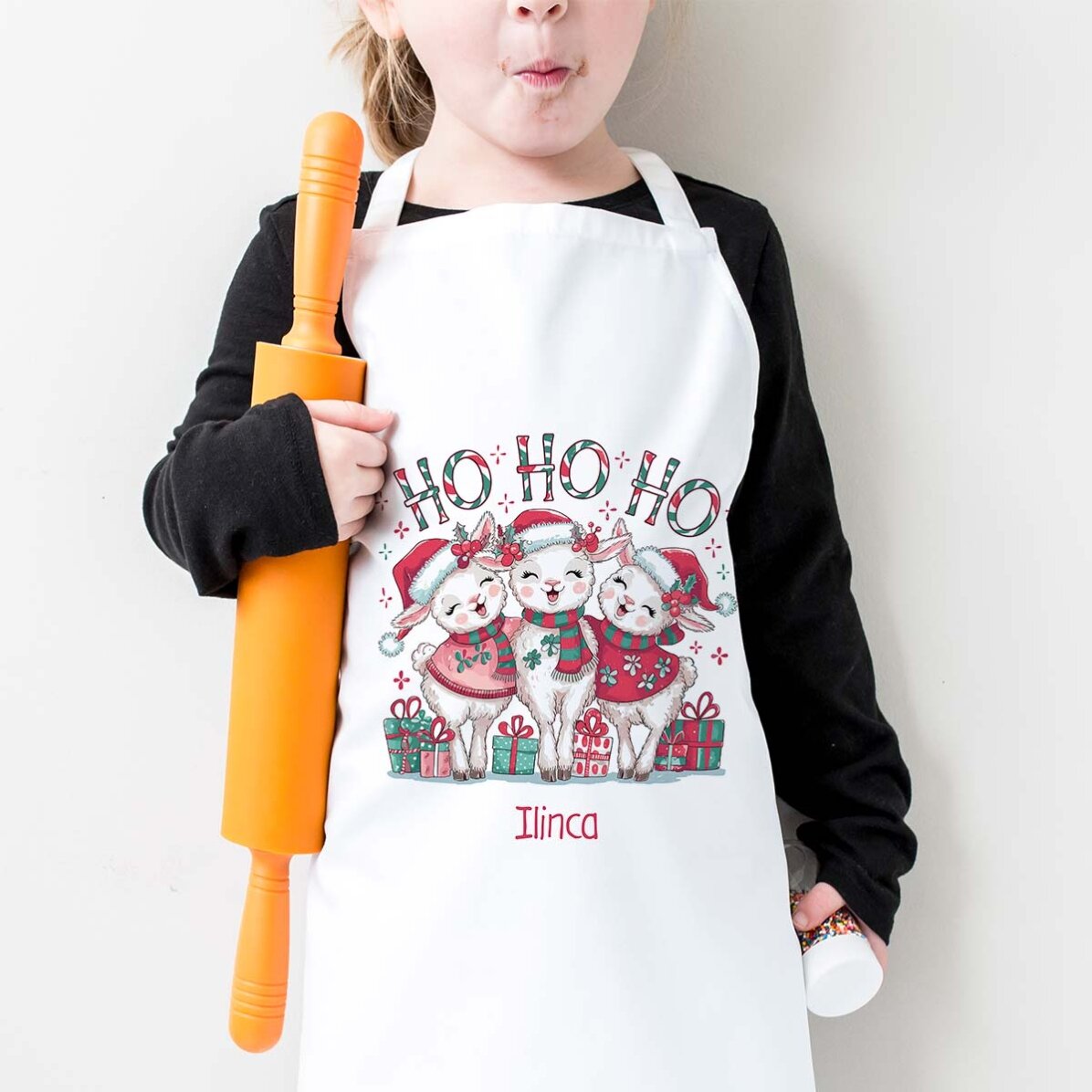 Dětské tričko s vlastním textem – HO HO HO!