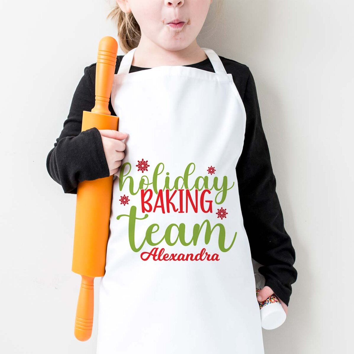 Dětská formička na pečení s vlastním textem – Holiday baking team