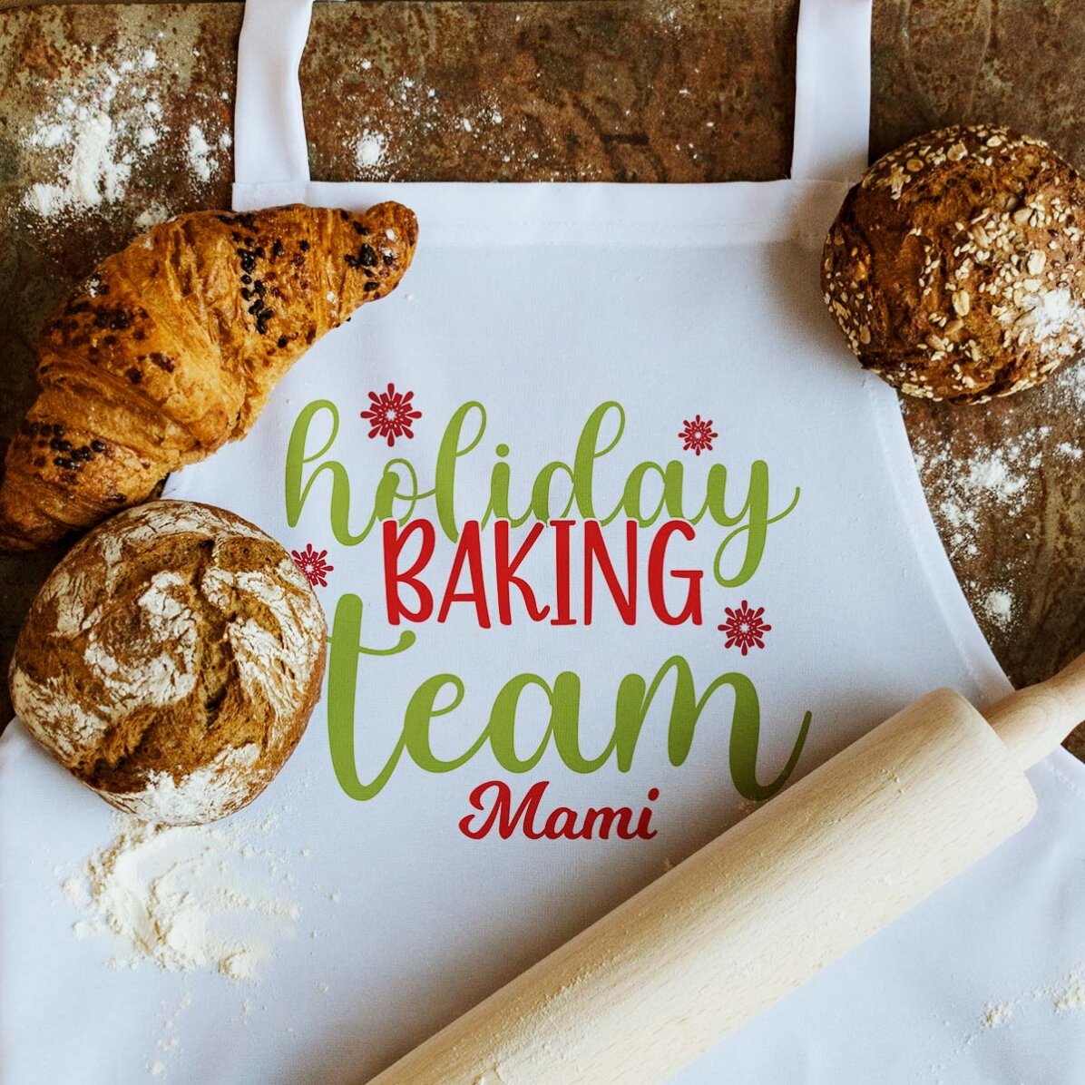 Personalizované balení s textem – Holiday baking team