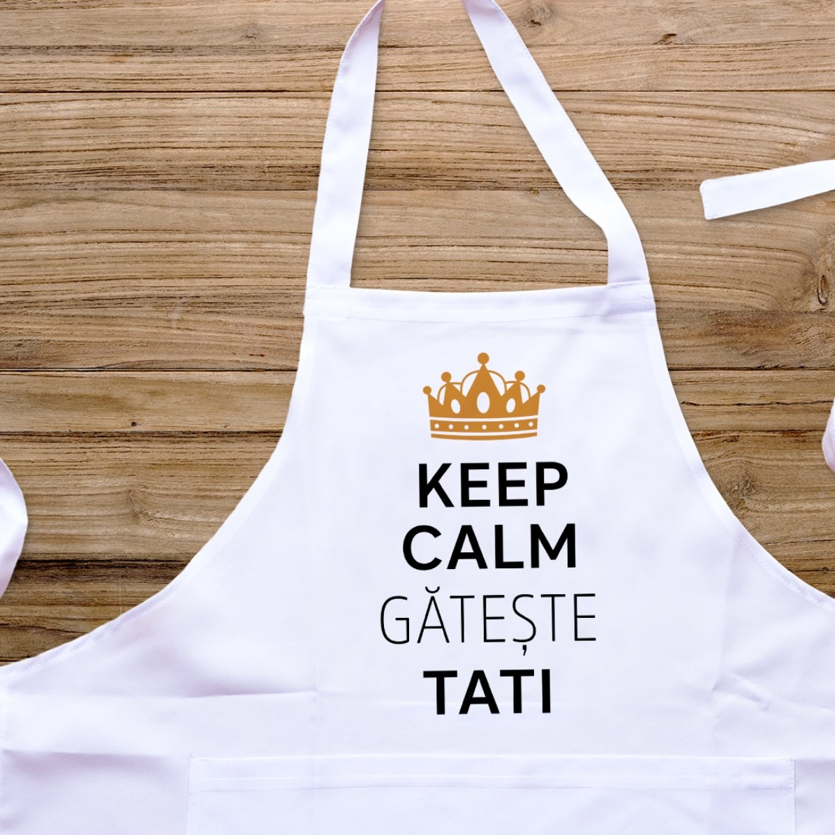 Customised apron with text - Keep calm