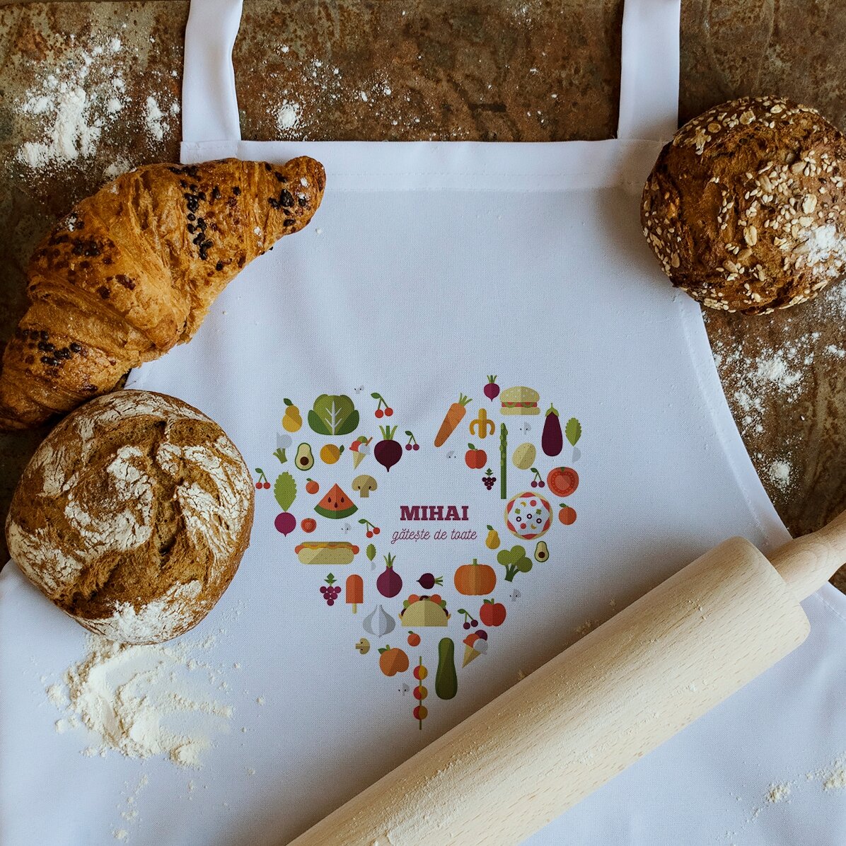 Personalizované balení s textem – vzor „heart food“