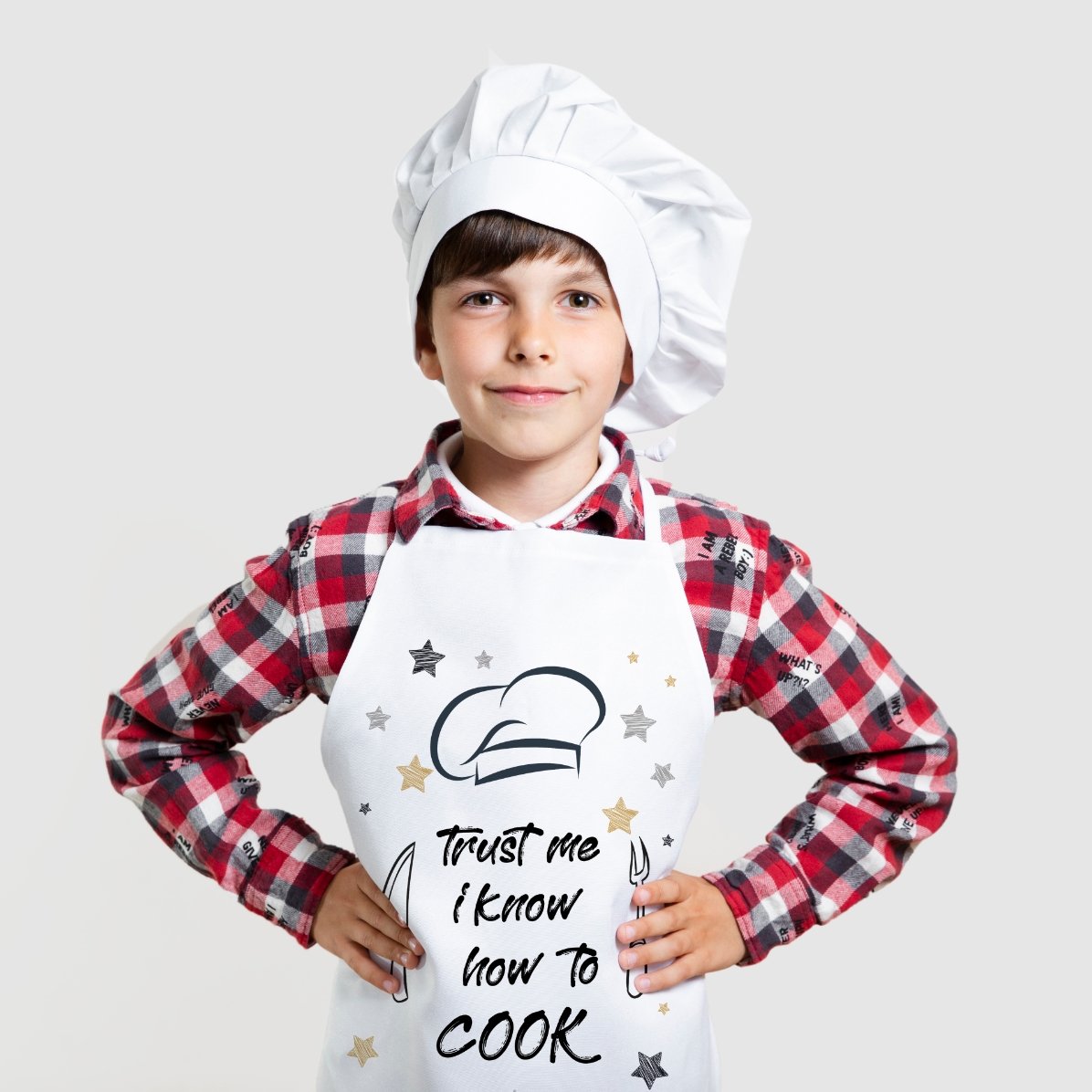 Personalizované tričko pro děti s nápisem – „Trust me, I know how to cook“