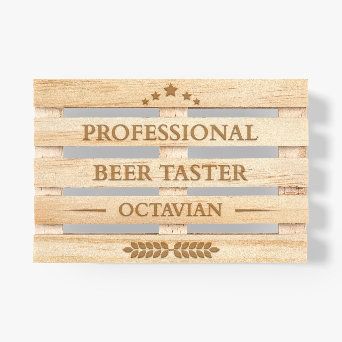 Pohárník ve tvaru palety s vlastním textem – Beer taster