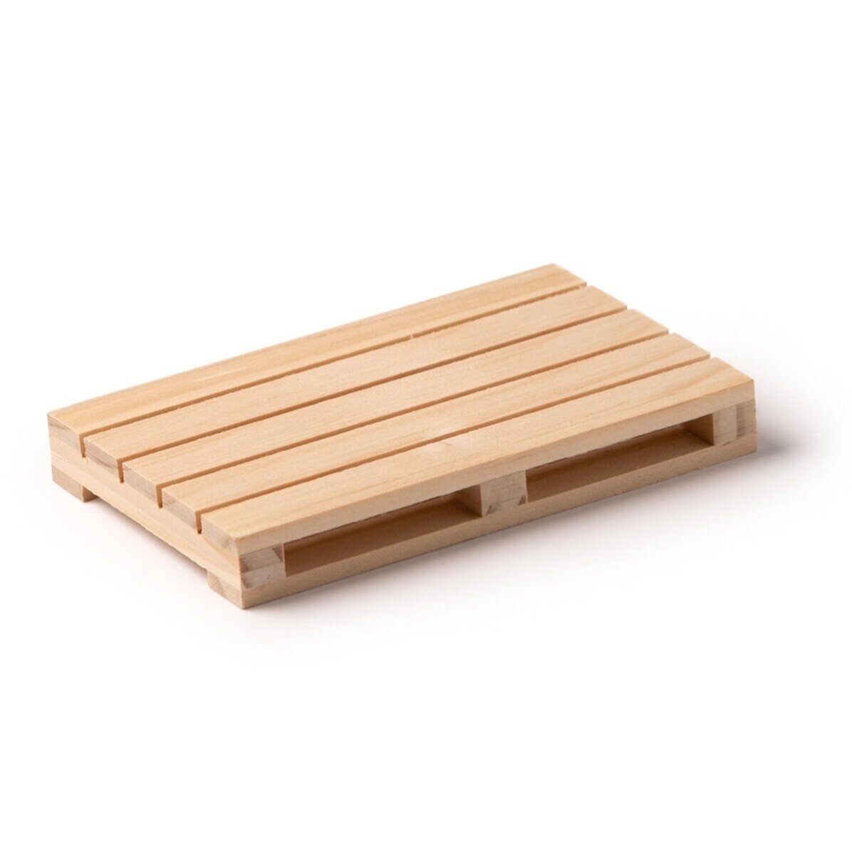 Personalised pallet-shaped coaster with text - Beer is the solution