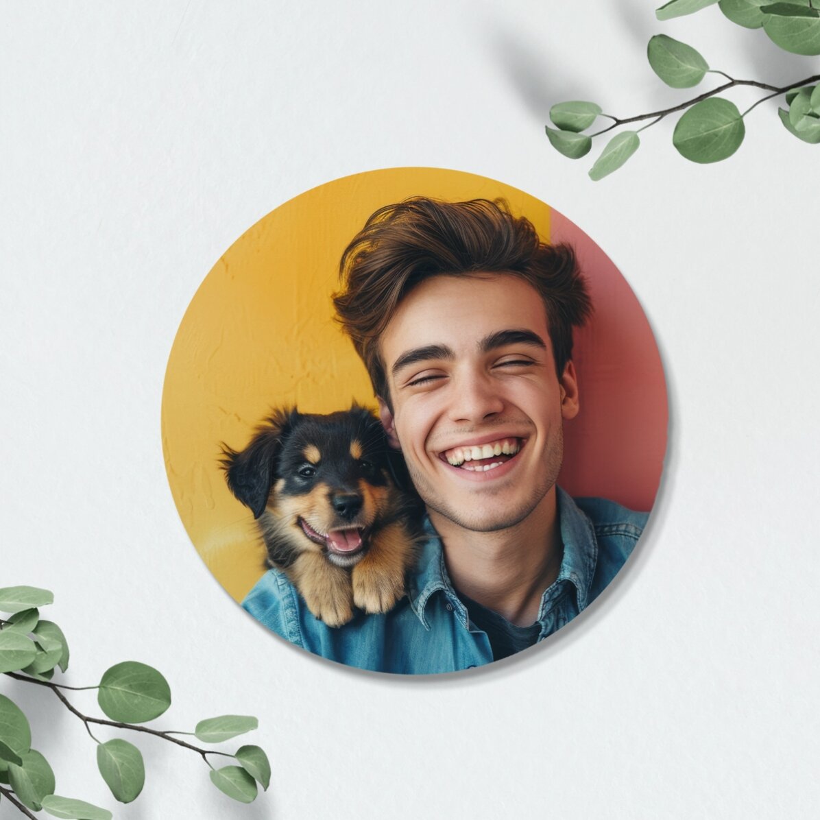 Barevný kožený podtácek s vlastní fotografií