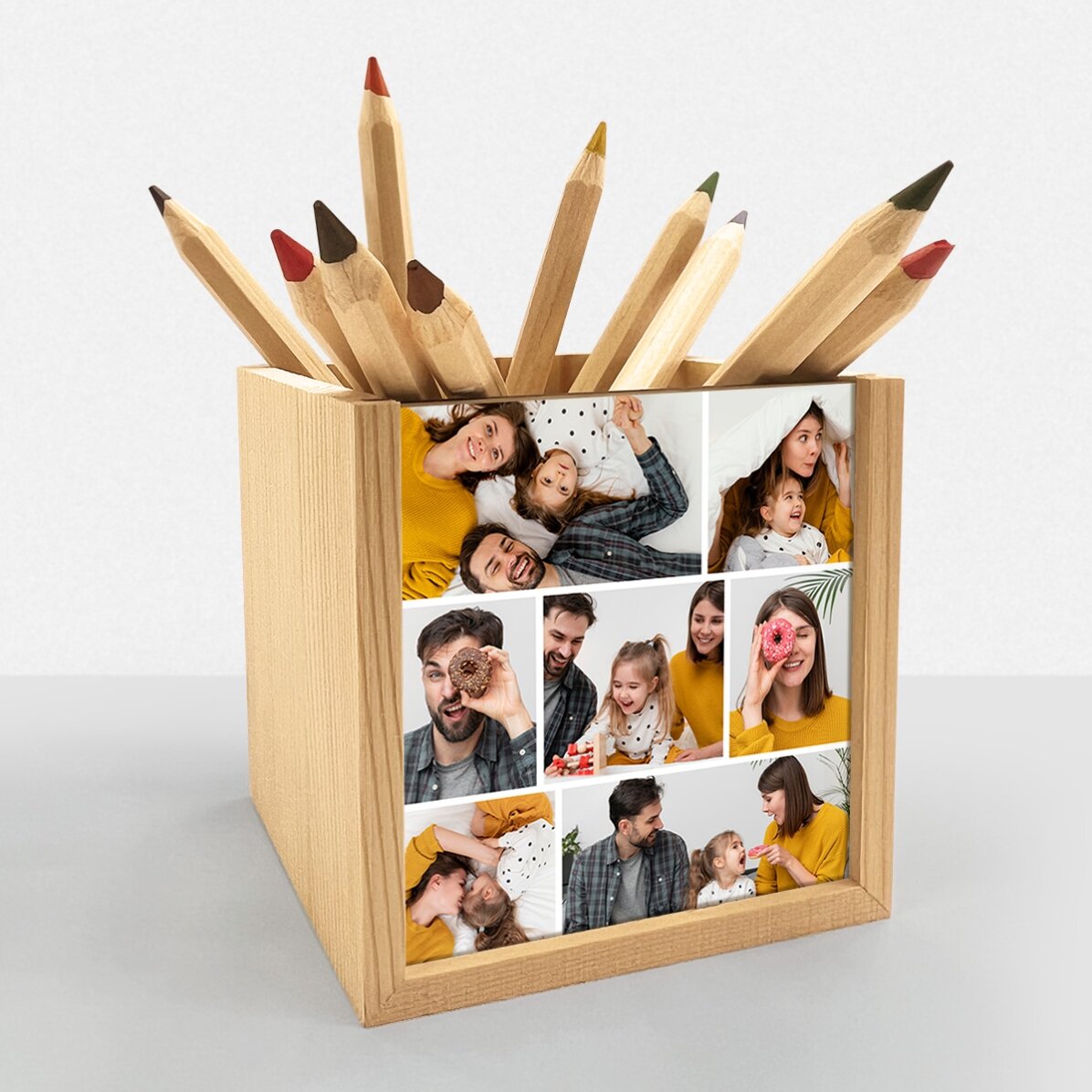 Personalizovaný stojánek na tužky se 7 fotografiemi