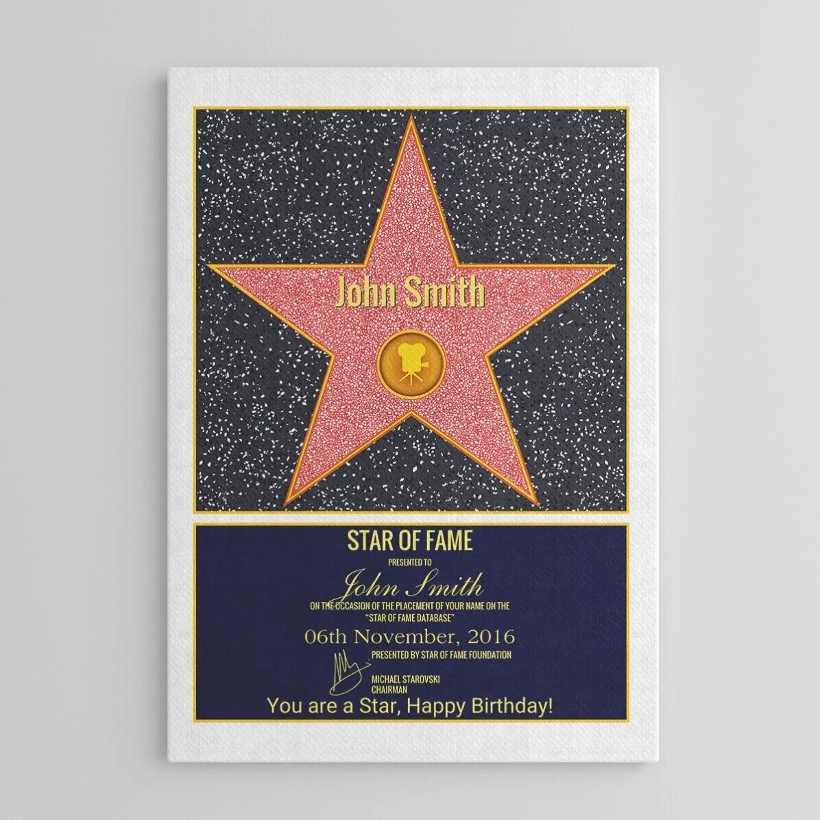 Plátno na míru – Star of Fame