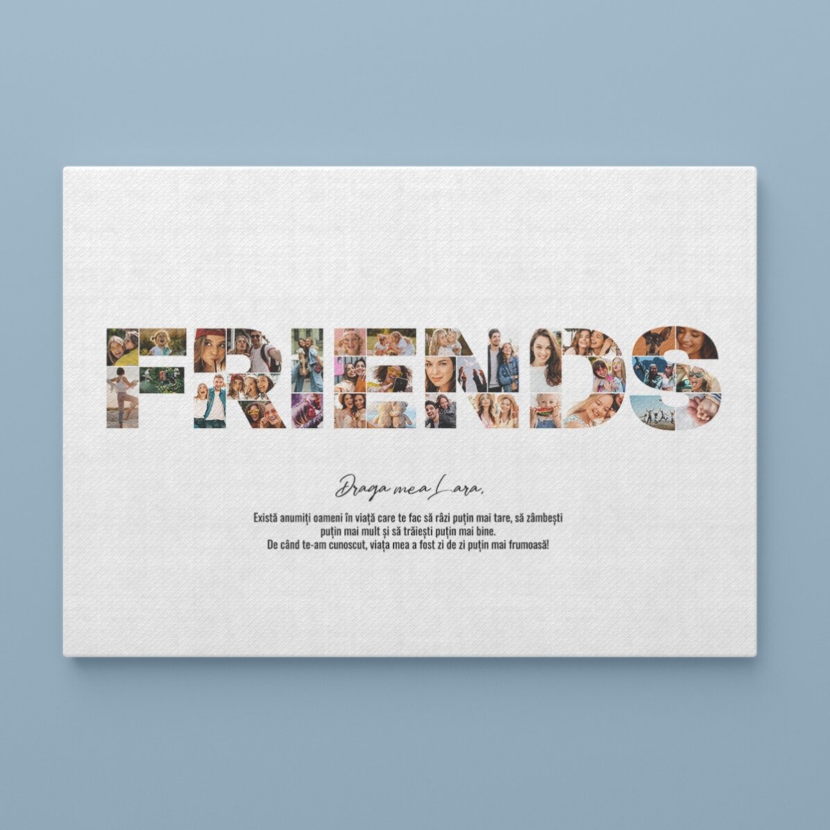 Personalizovaný obraz na šířku s 34 fotografiemi a textem – FRIENDS