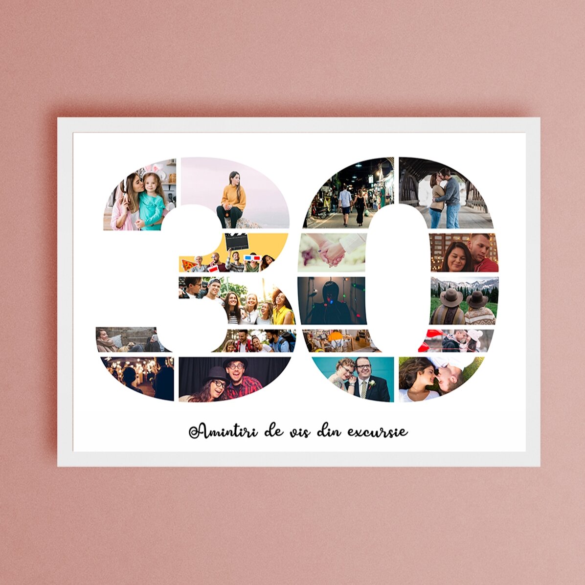 Personalizovaný obraz na šířku s fotografiemi a textem – 30