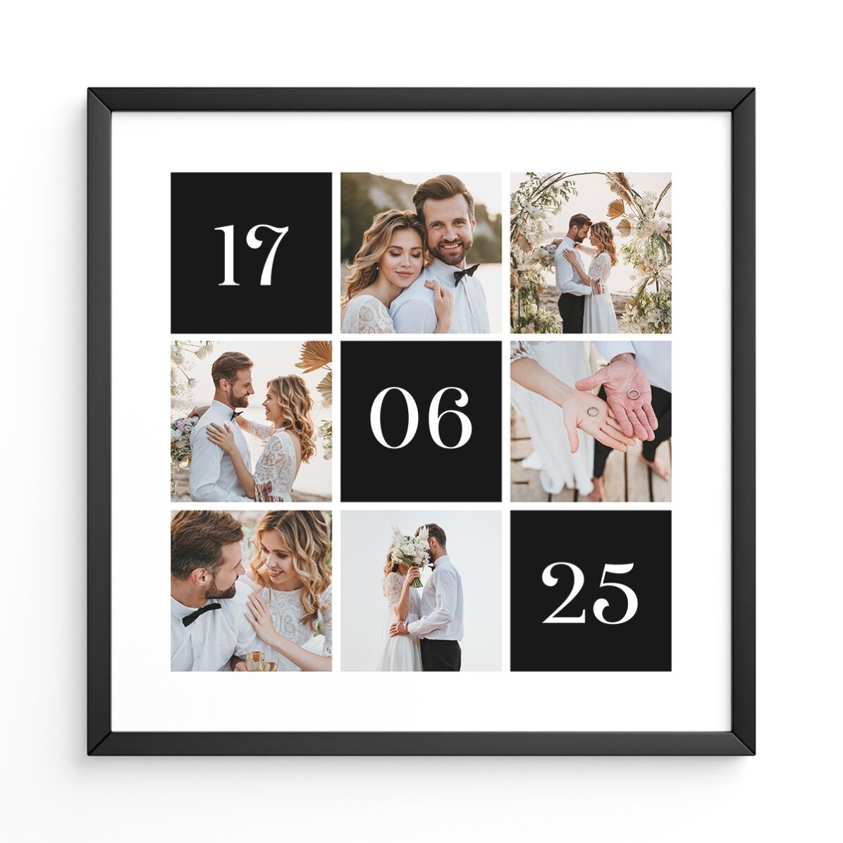 Personalizovaný obraz se 6 fotografiemi a datem