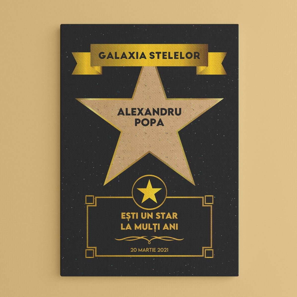 Personalizovaný obraz s textem – Galaxie hvězd