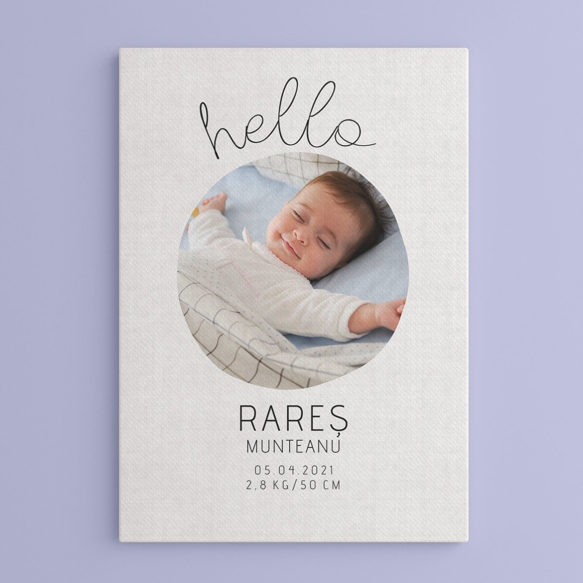 Personalizovaný obraz s textem a fotografií – Hello to you