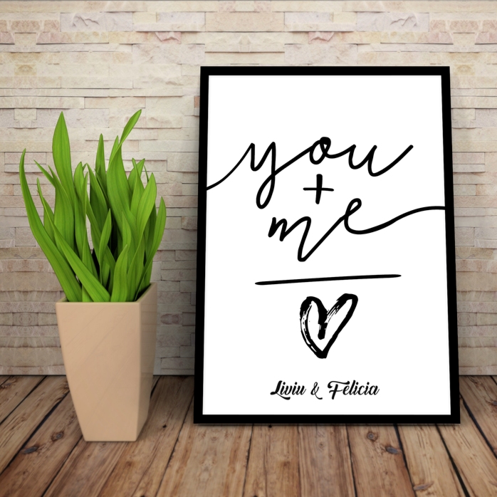 Personalised painting - you + me
