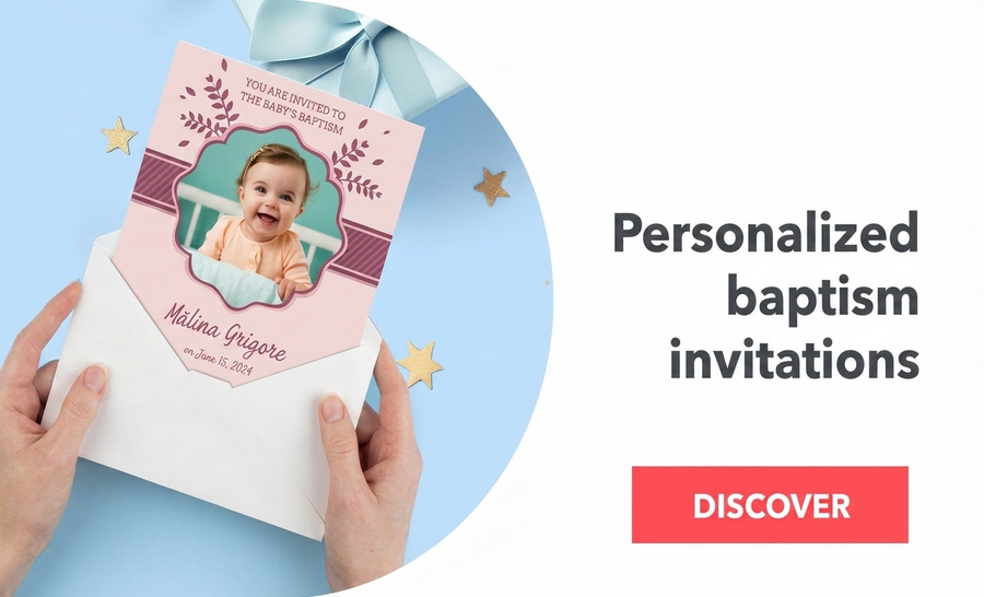 Personalizované pozvánky na křest