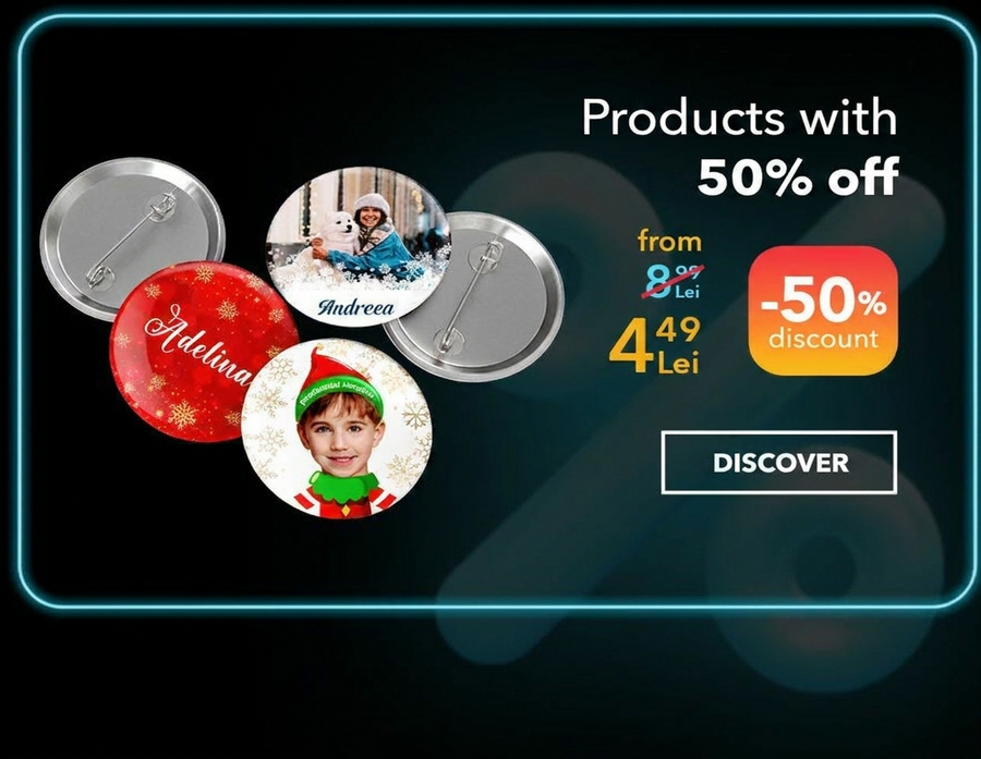 Personalizované dárky se slevou 50 % – Black Friday