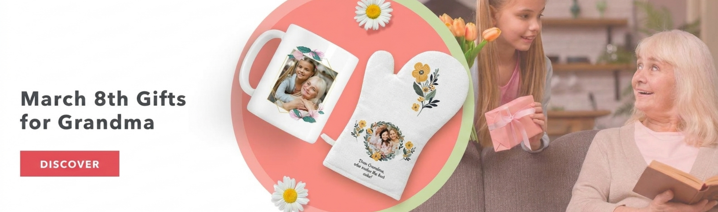 Personalizované dárky k 8. březnu pro babičku