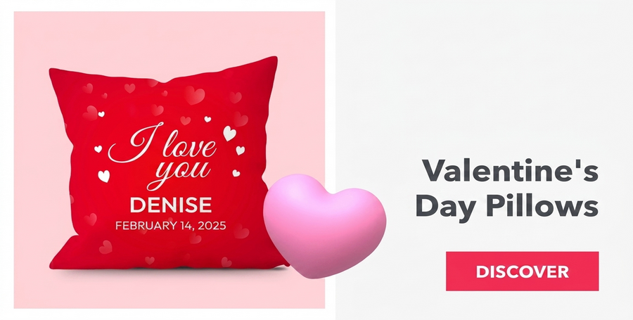 Polštáře k Valentýnu