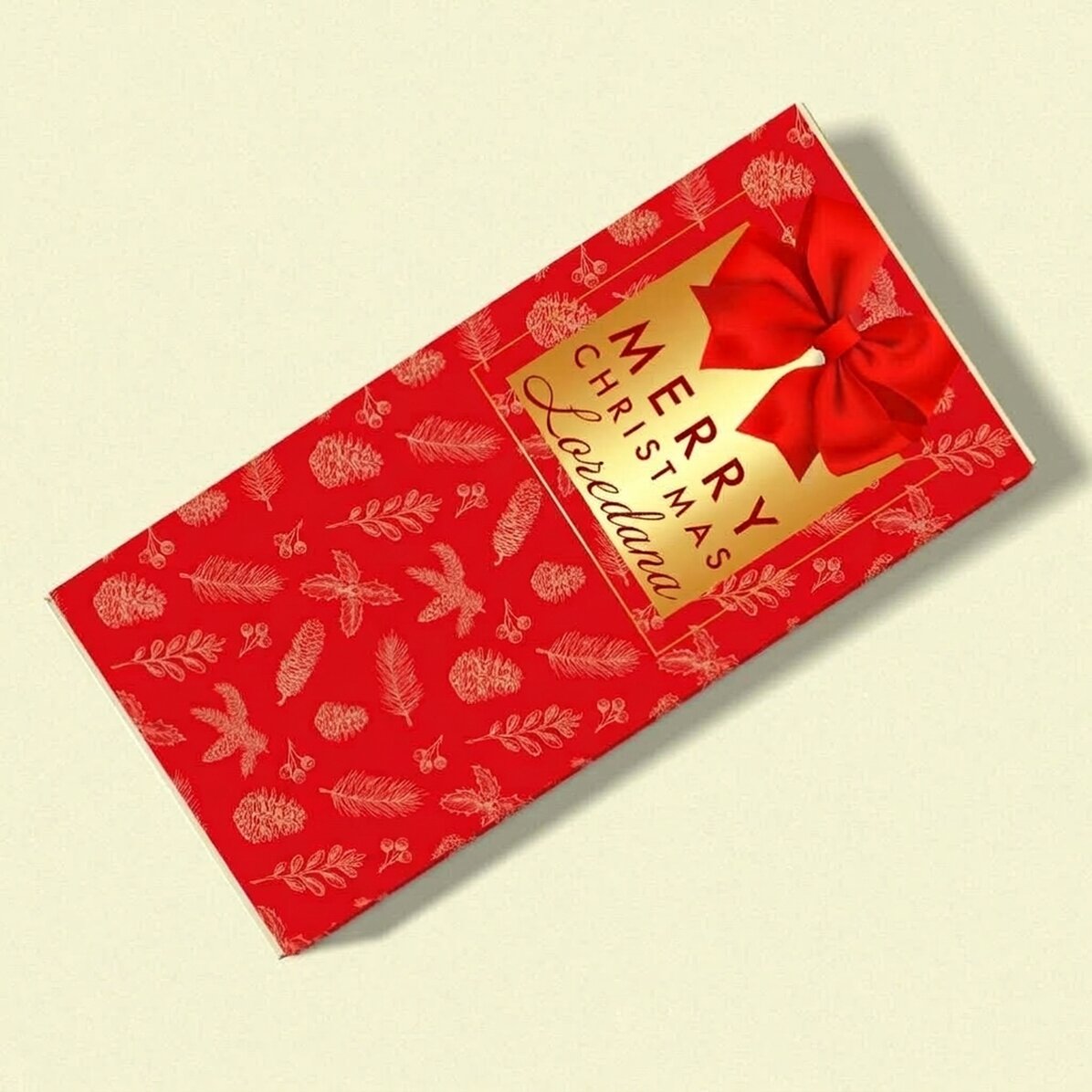 Čokoláda s vlastním jménem a vzkazem – Glamorous Christmas