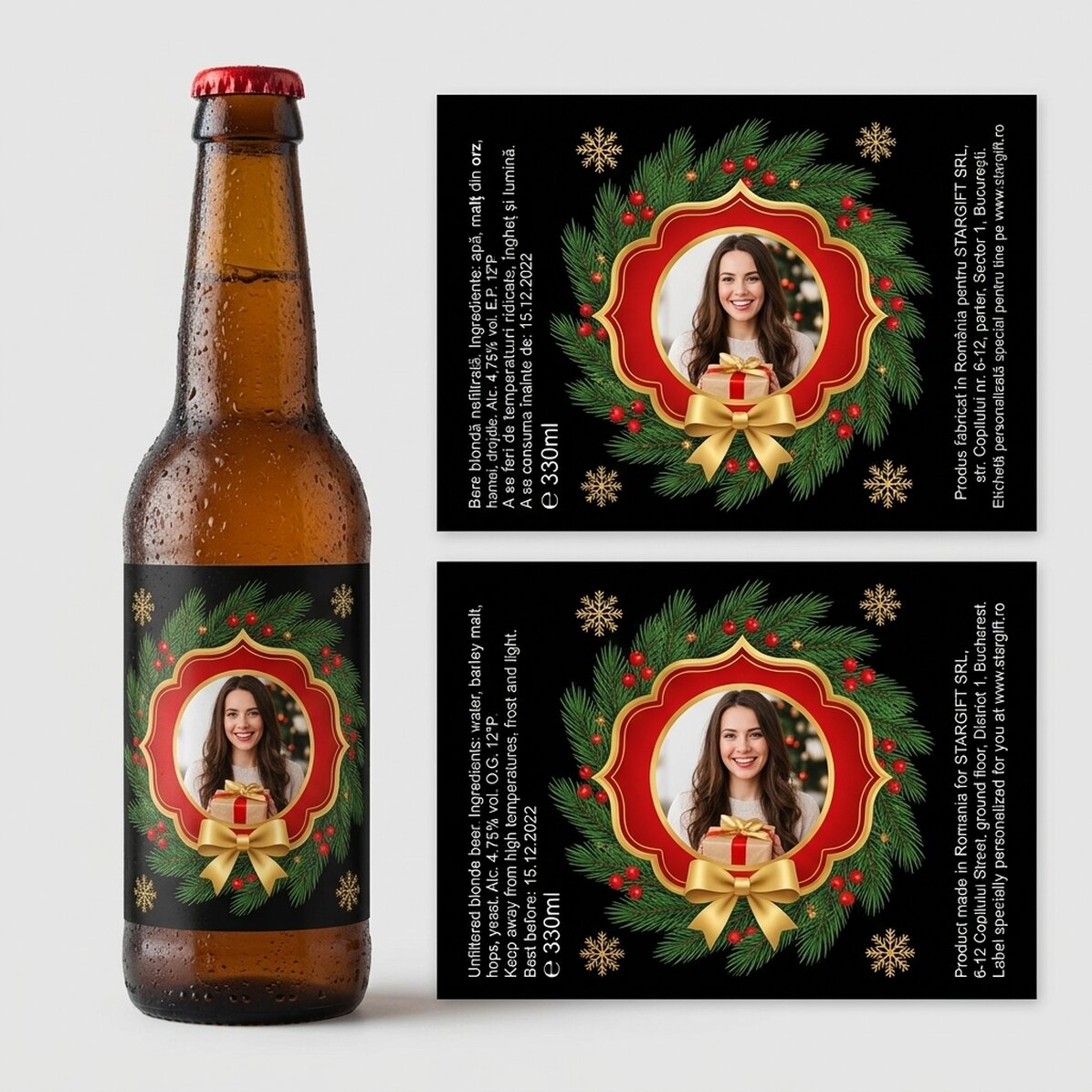 Pivo s vlastní fotografií – Vánoční přání