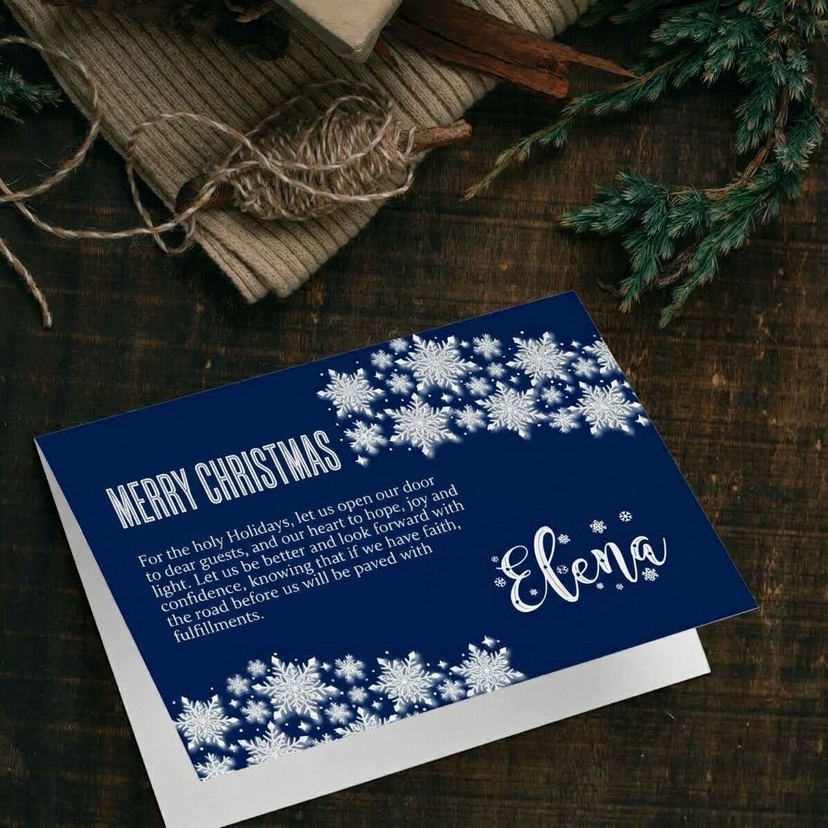 Personalizované přání – Blue Christmas