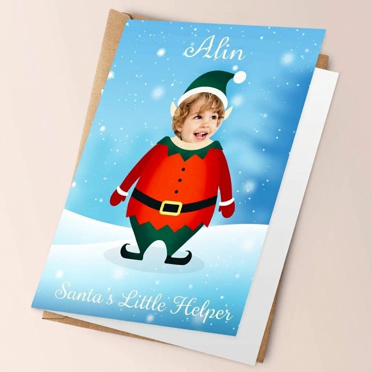 Personalizované přání s fotografií a textem – Santa Clausova pomoc