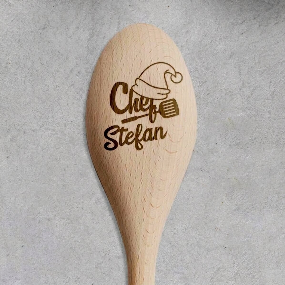 Dřevěná lžíce s osobním potiskem – Christmas chef