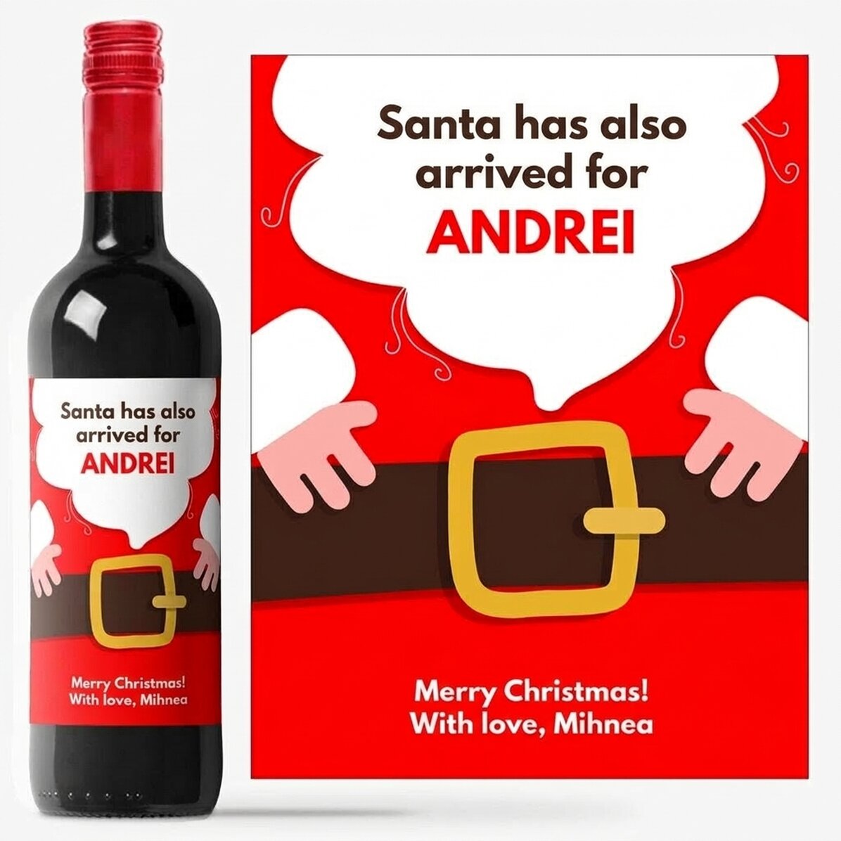 Víno s vlastním textem – Santa už dorazil
