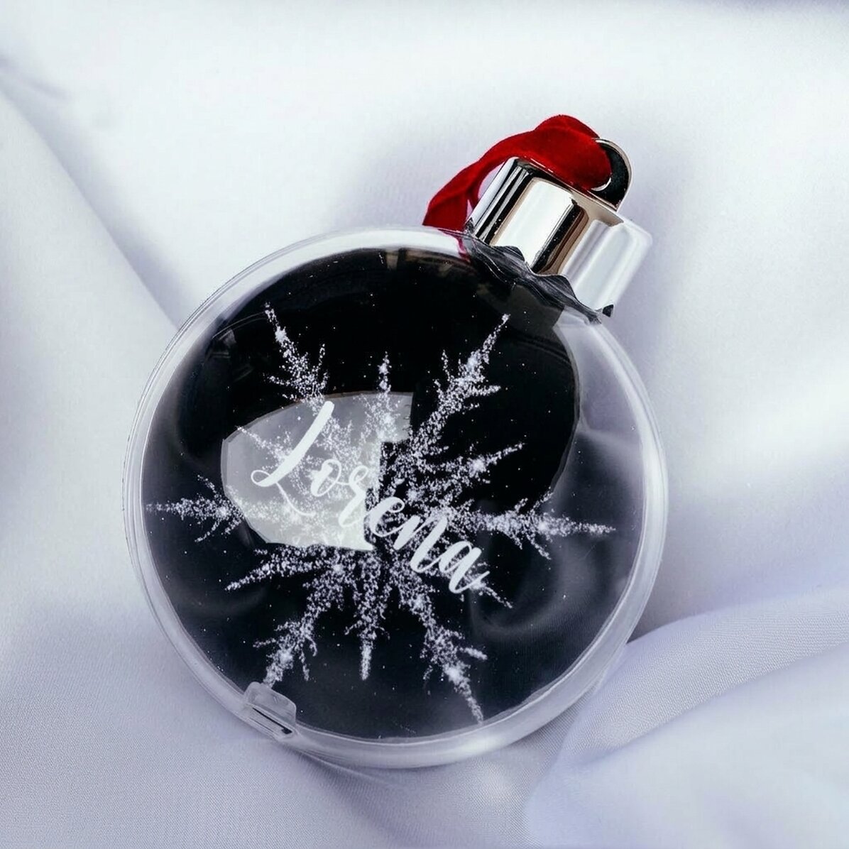 Glóbus s tvým jménem – Silver Snowflake
