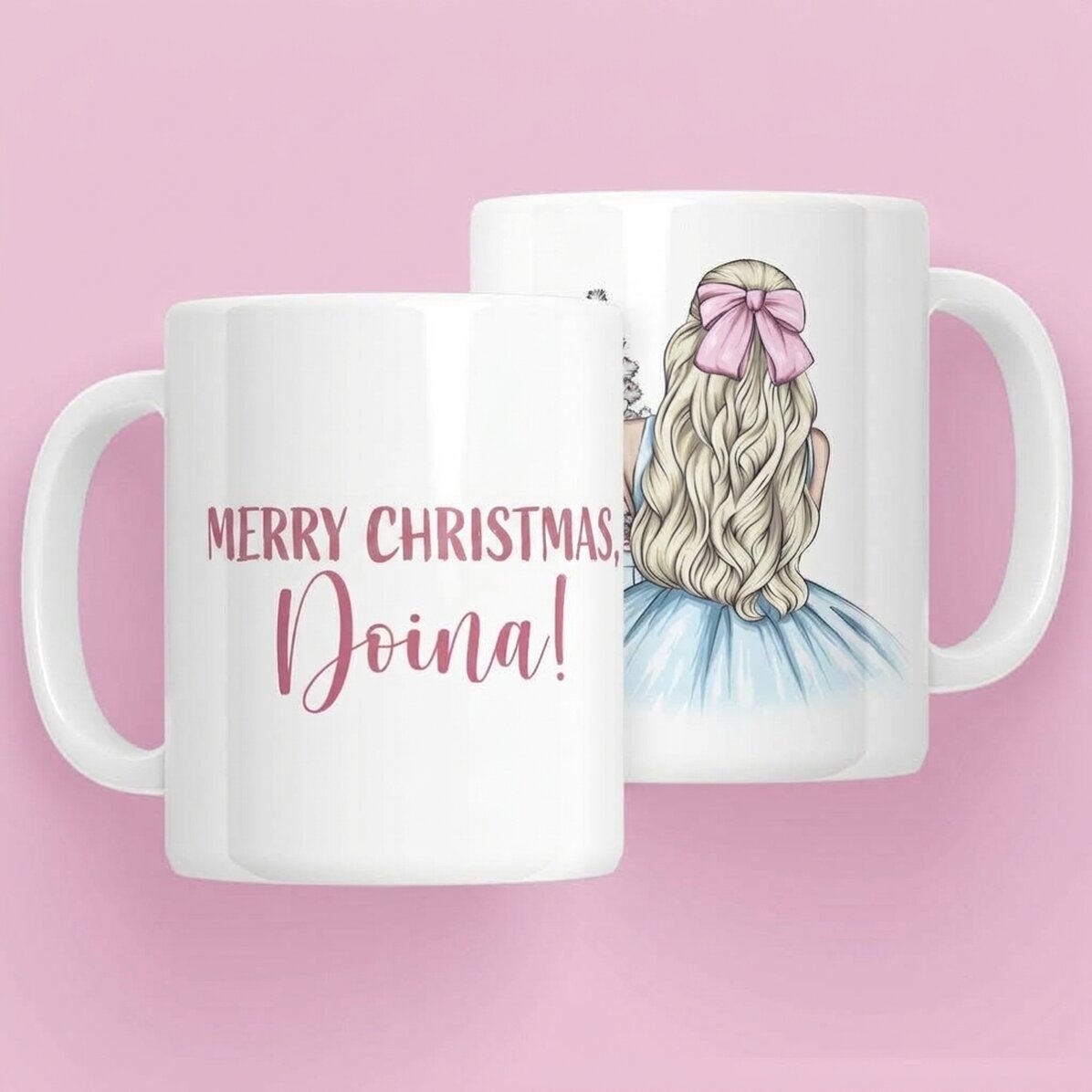 Hrnek s vlastním jménem – Christmas Princess Blue