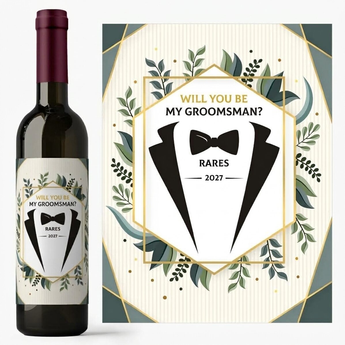 Víno s vlastním textem – Will you be my groomsman?