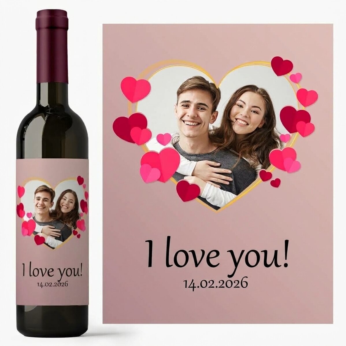 Víno s vlastním textem a fotografií – In love