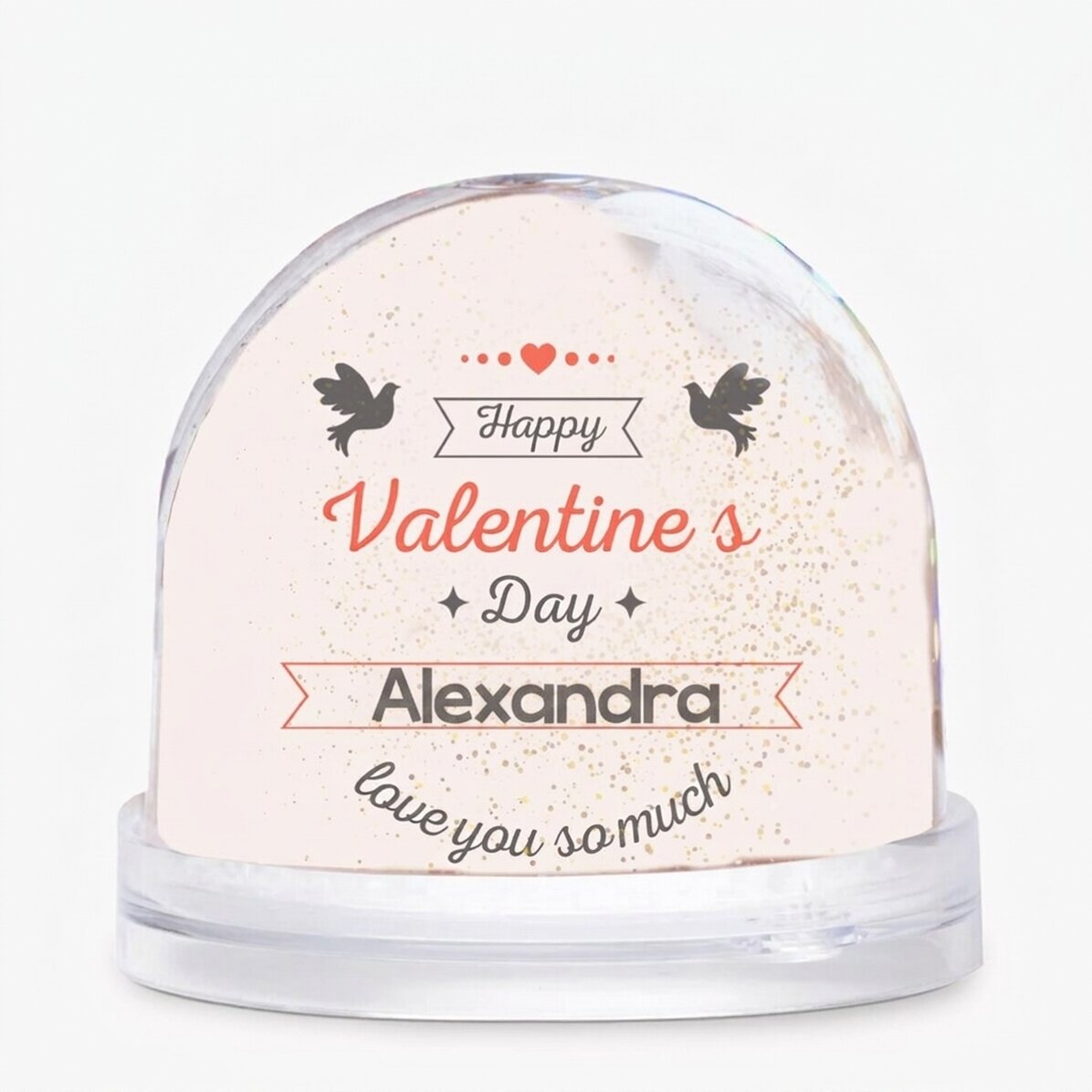 Personalizovaná stolní koule s fotografií a textem – Love you so much