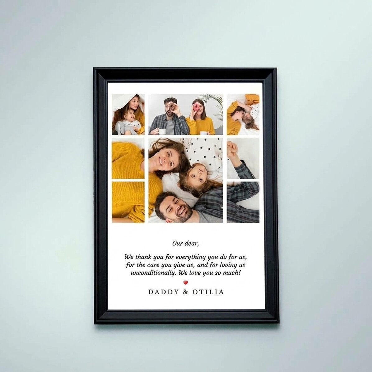 Personalizovaný fotorámeček s koláží fotografií a textem – A4