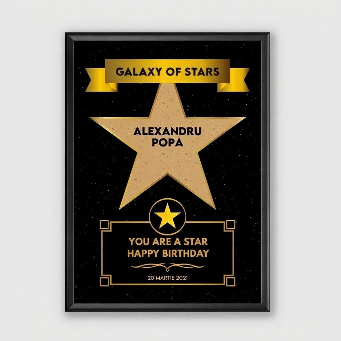 Personalizovaný obraz s textem – Galaxie hvězd