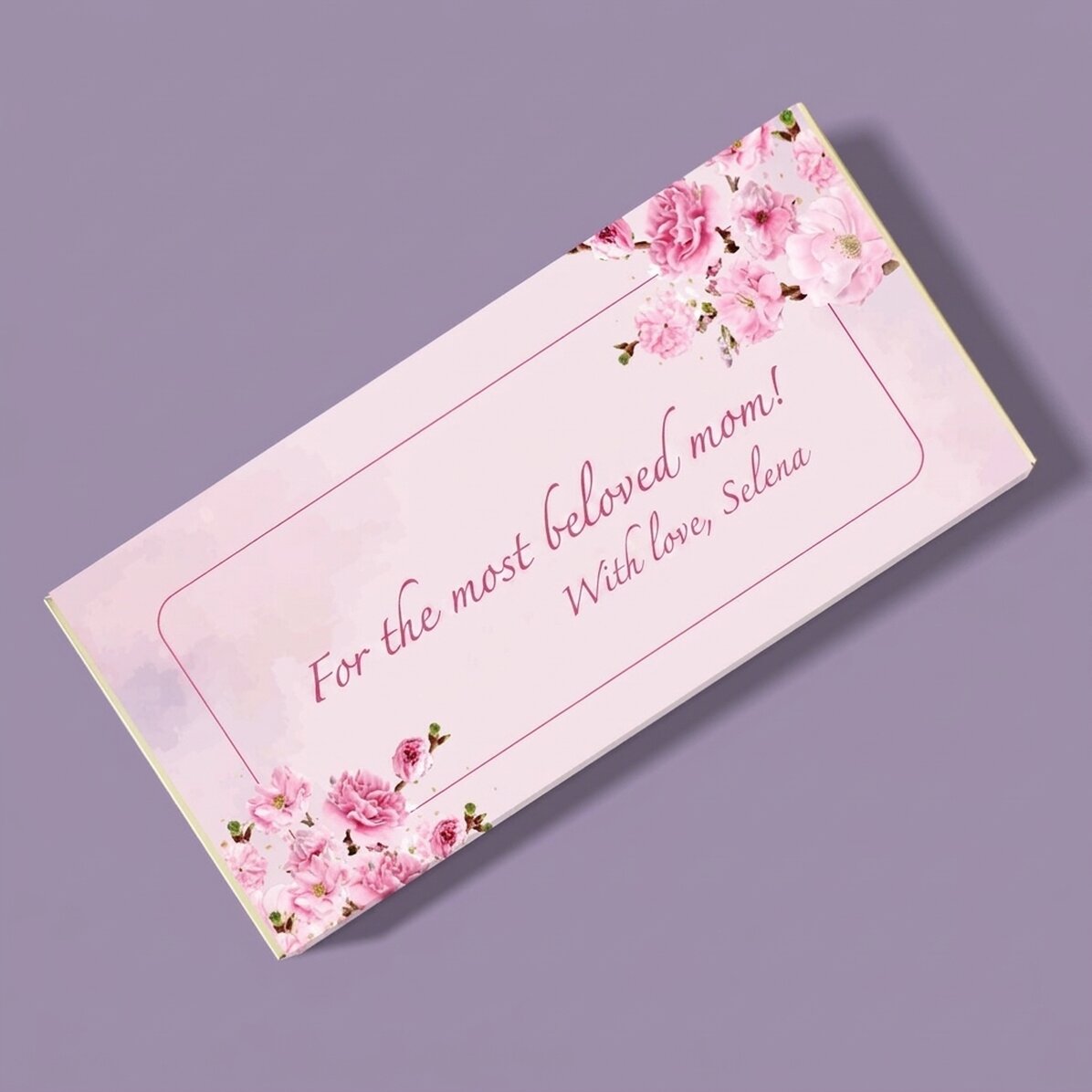 Čokoláda s vlastním textem – Cherry Blossom