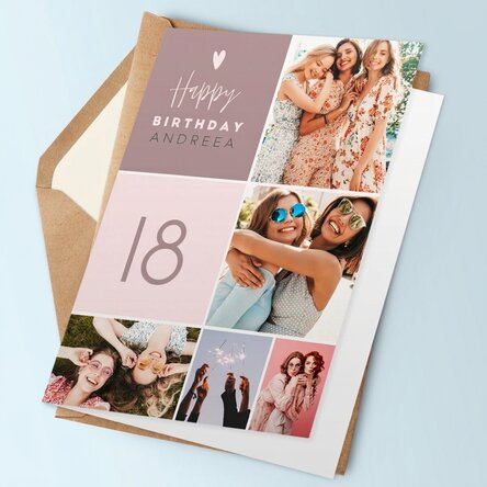 Personalizované přání s 5 fotografiemi a textem – Všechno nejlepší k narozeninám