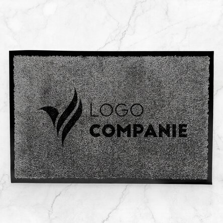 Vlastní vstupní rohož do interiéru s logem – tmavě šedá