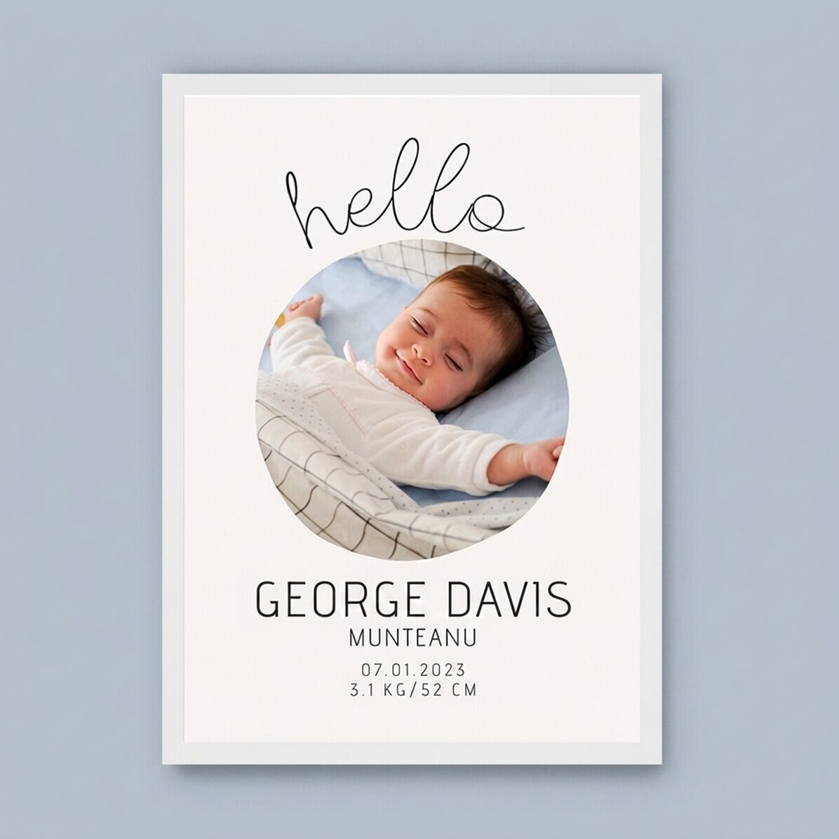 Personalizovaný obraz s textem a fotografií – Hello to you