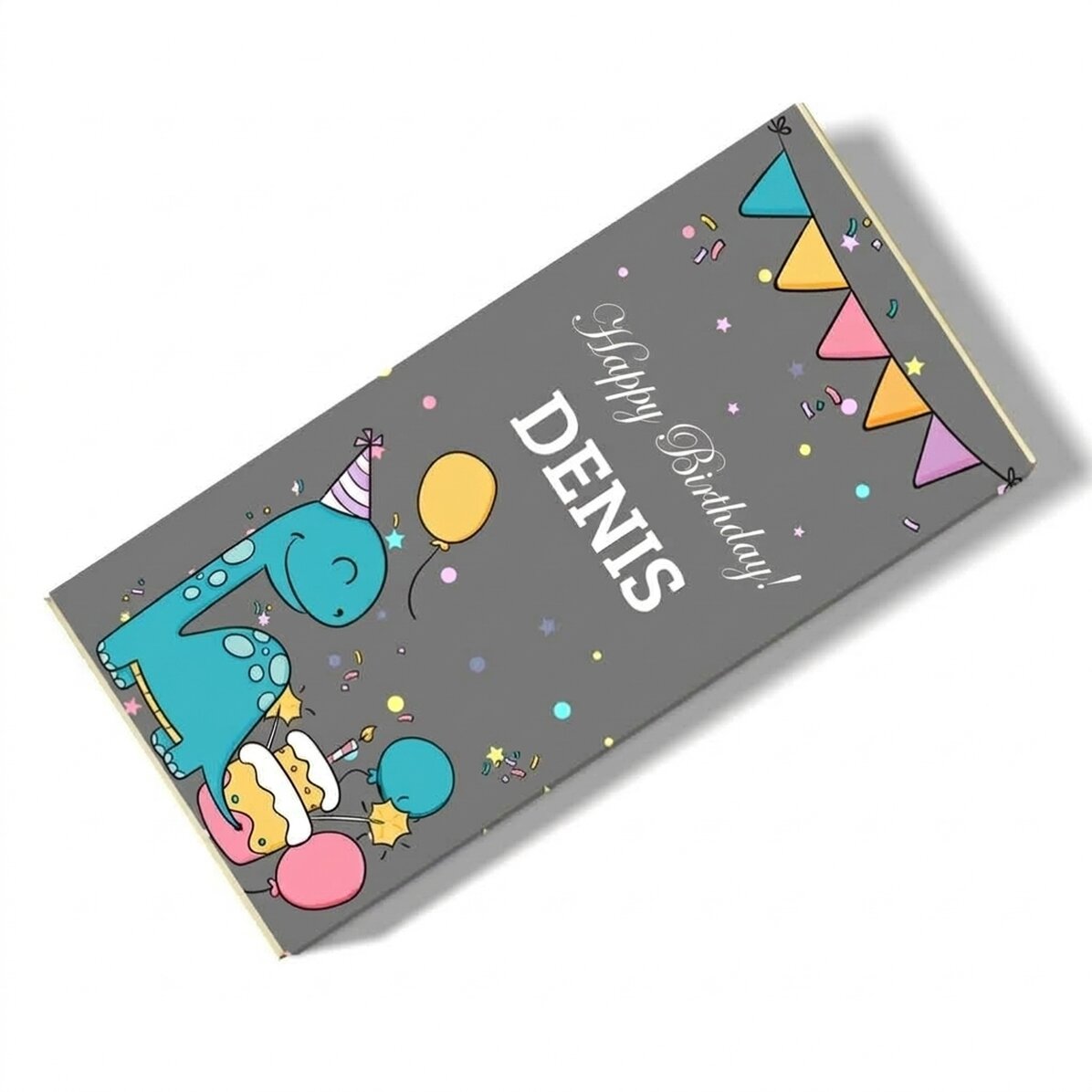 Čokoláda s vlastním textem pro děti – Happy Dino