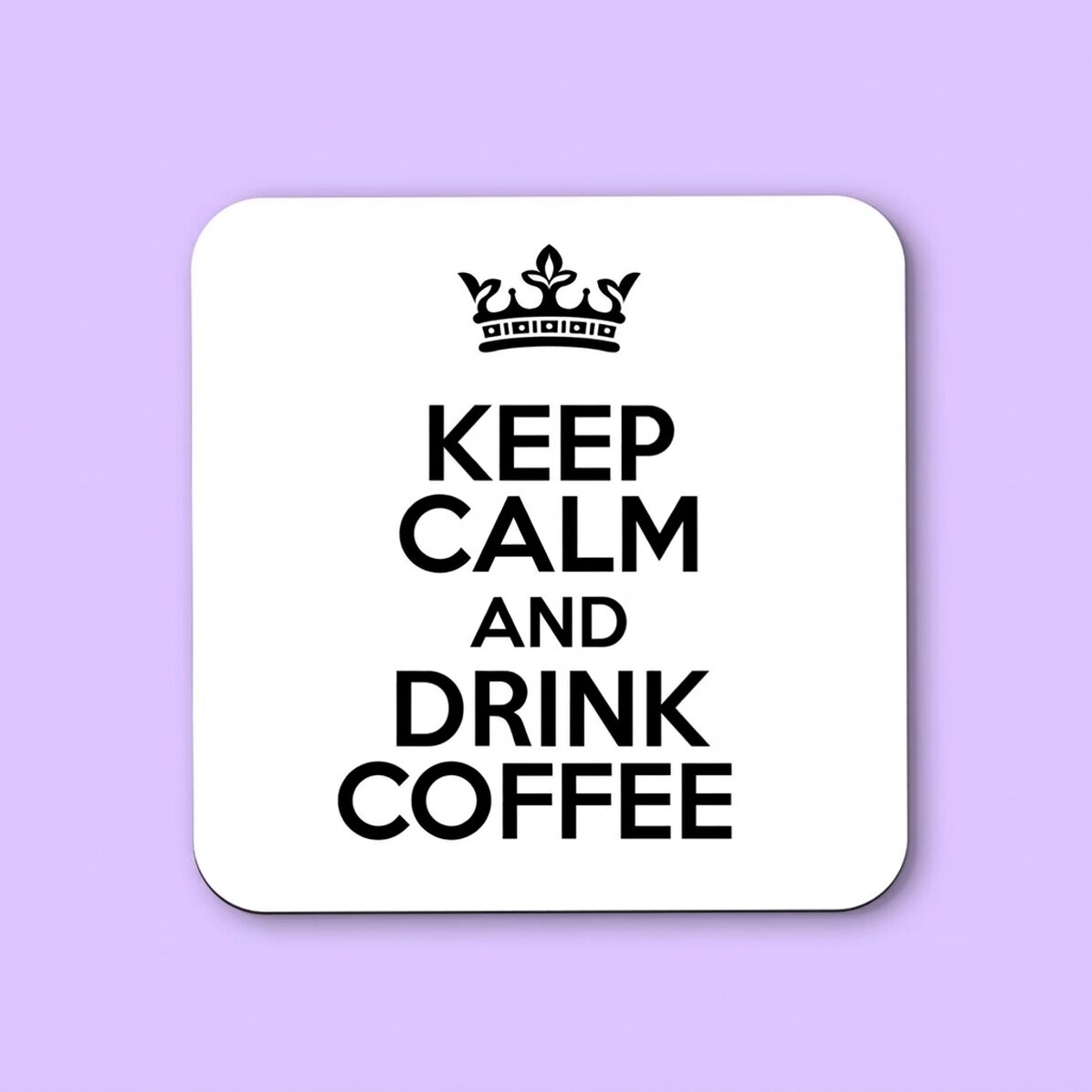 Personalizovaný podtácek s nápisem – Keep Calm White