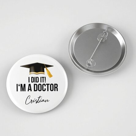 Personalizovaná placka s nápisem – I did it!