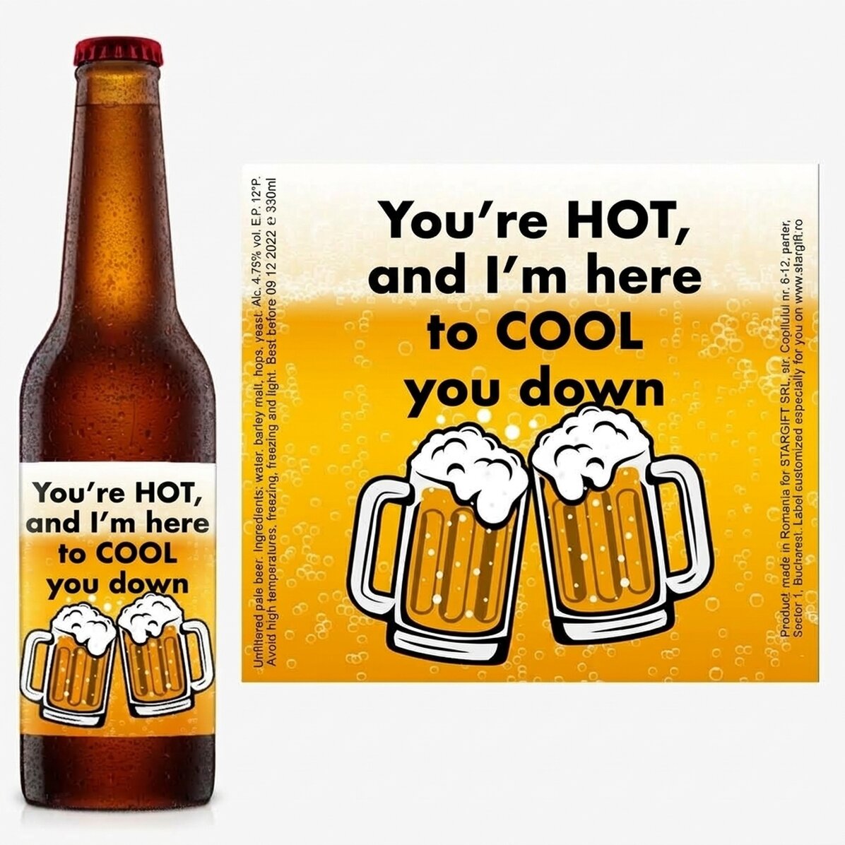 Pivo s vlastním textem – Hot