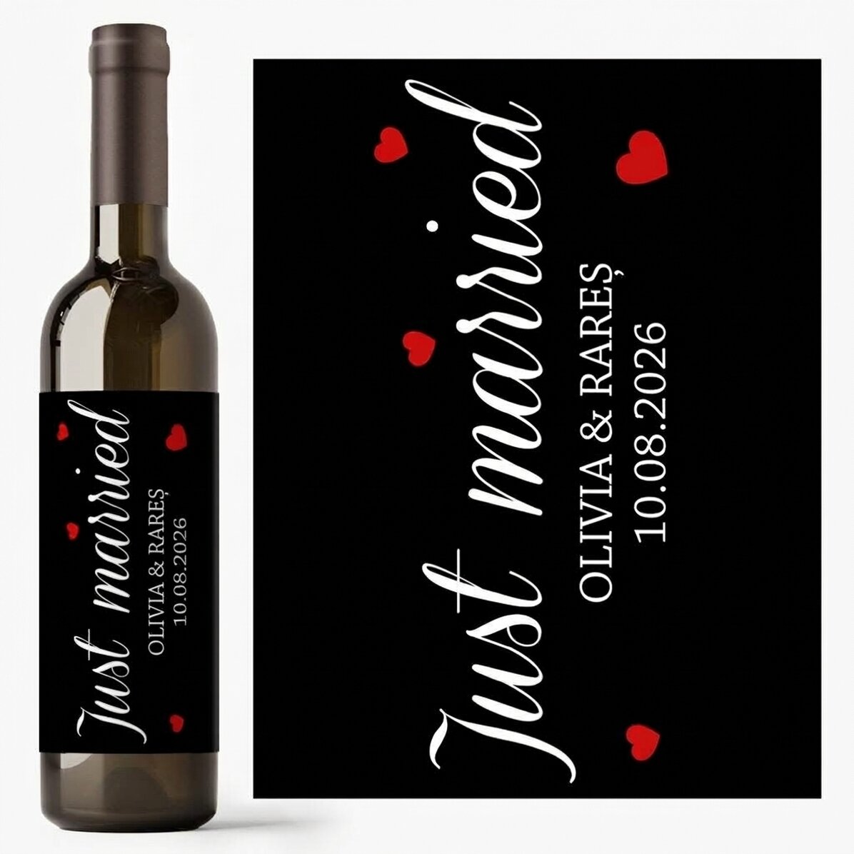 Víno s osobním vzkazem – Just Married