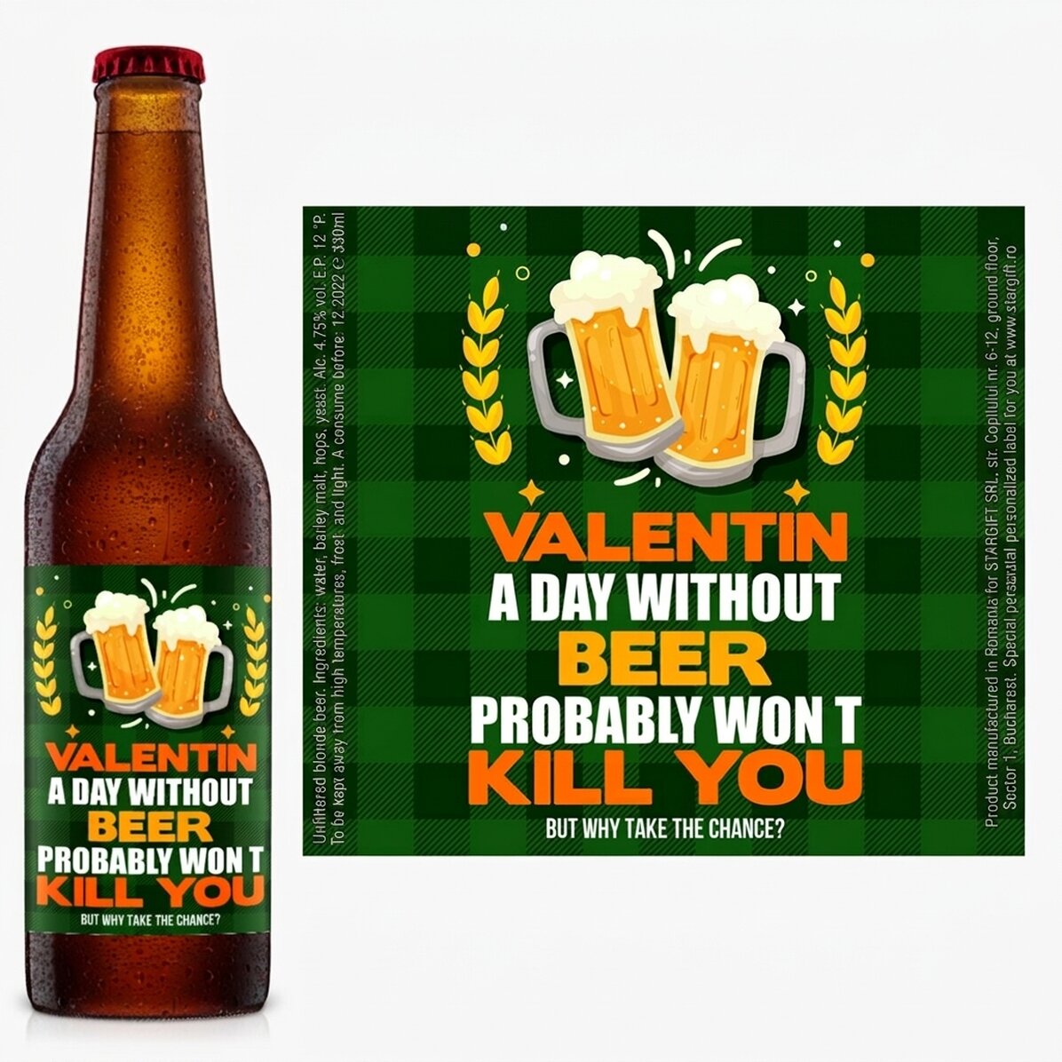 Pivo s vlastním textem – Beer won