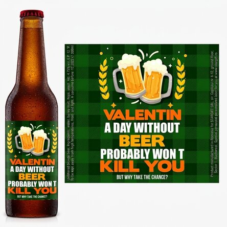 Pivo s vlastním textem – Beer won't