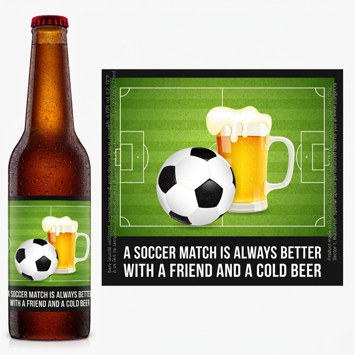 Pivo s vlastním textem – Fotbal