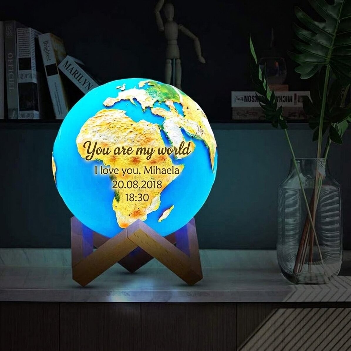 3D lampa ve tvaru zeměkoule