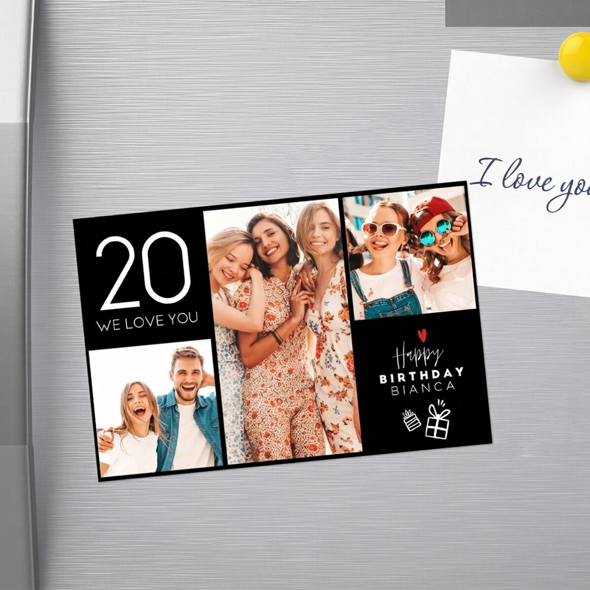 Magnet 15 × 10 cm s vlastním textem – Happy birthday
