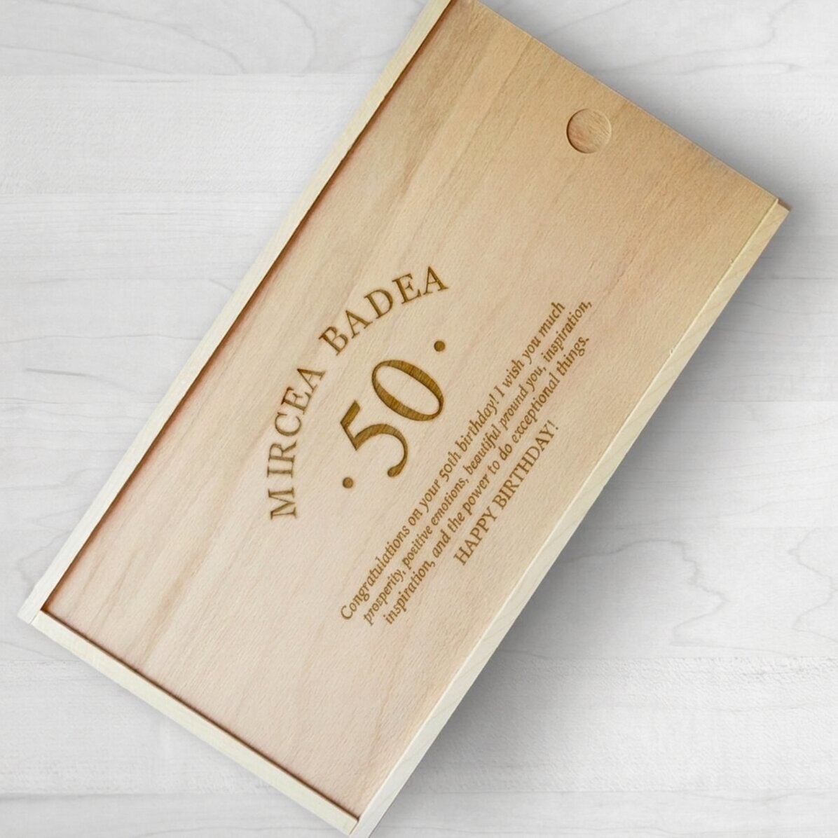 Personalizovaná dřevěná dárková krabička – Výročí